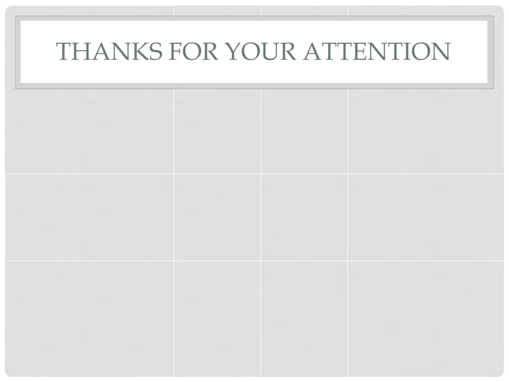 thanks for your attention