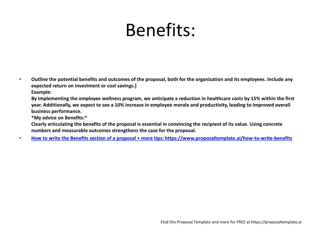 benefits