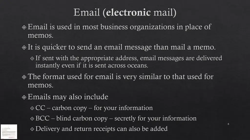 email electronic mail email is used in most