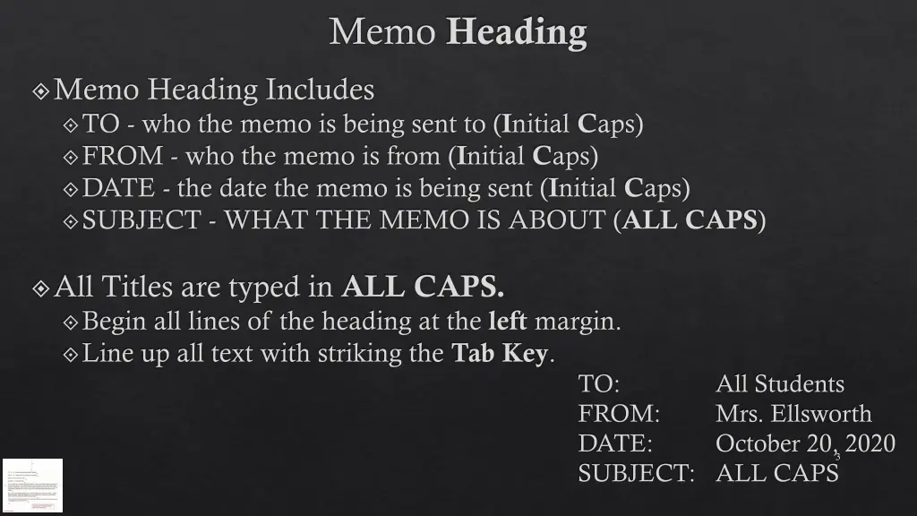 memo heading