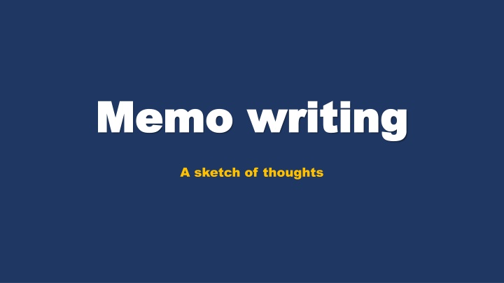memo writing memo writing