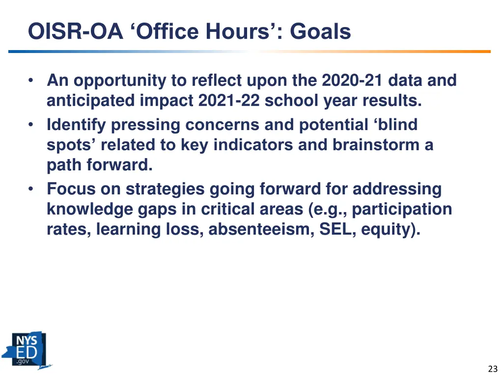 oisr oa office hours goals