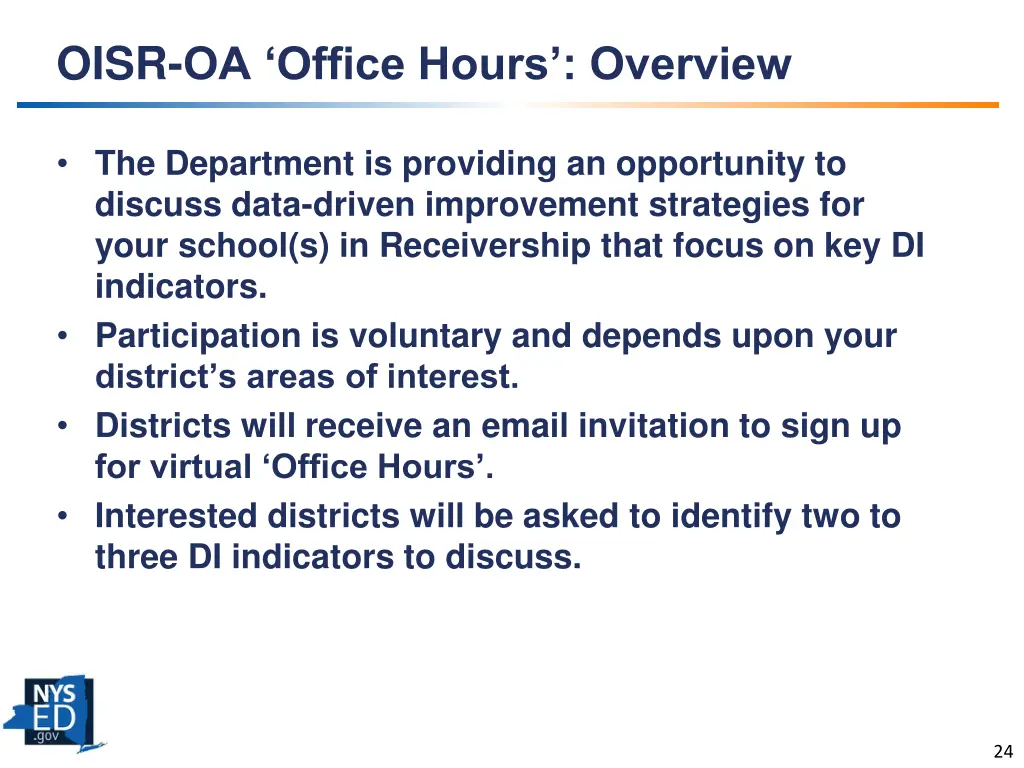 oisr oa office hours overview