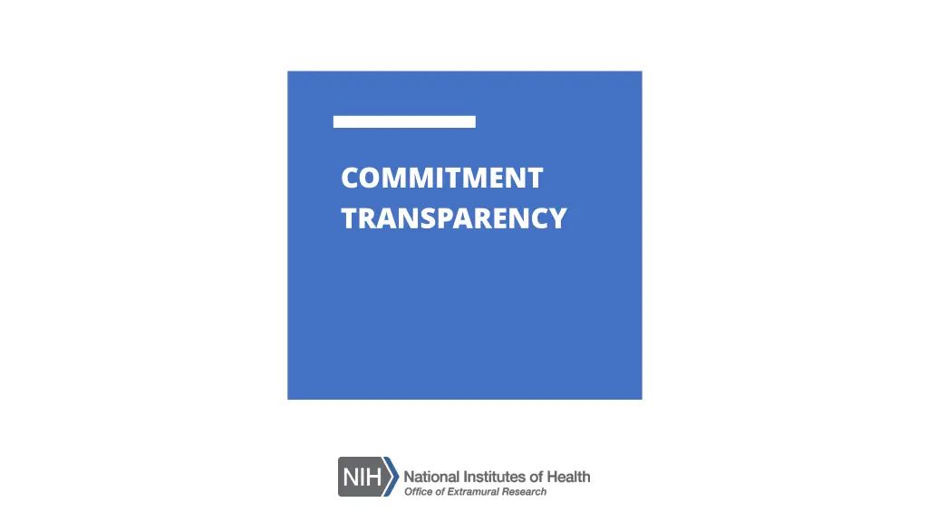 commitment transparency