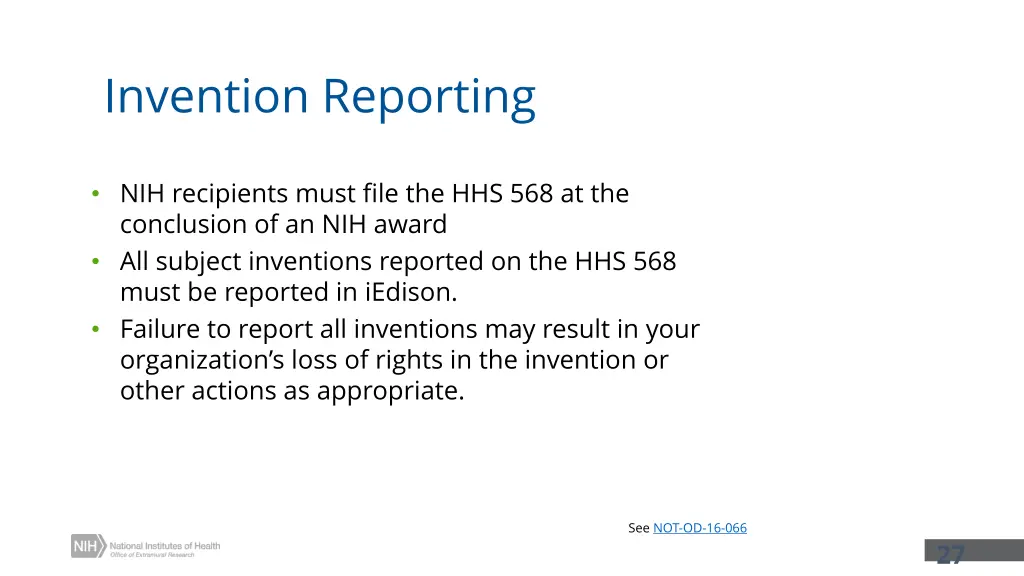 invention reporting