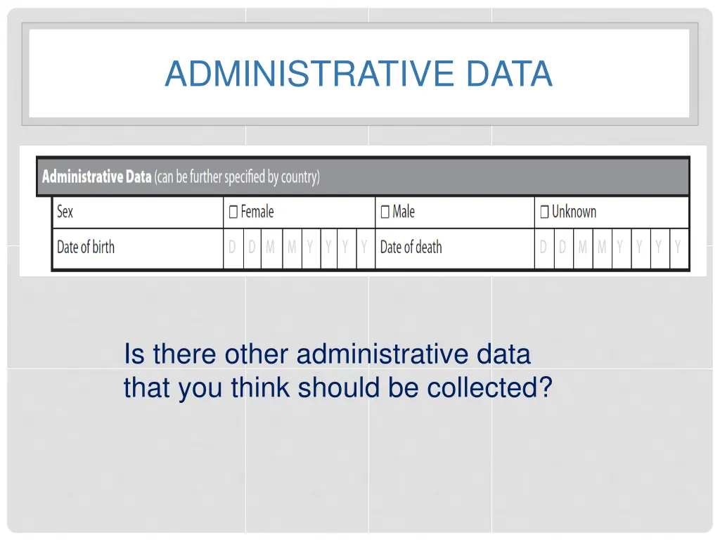 administrative data