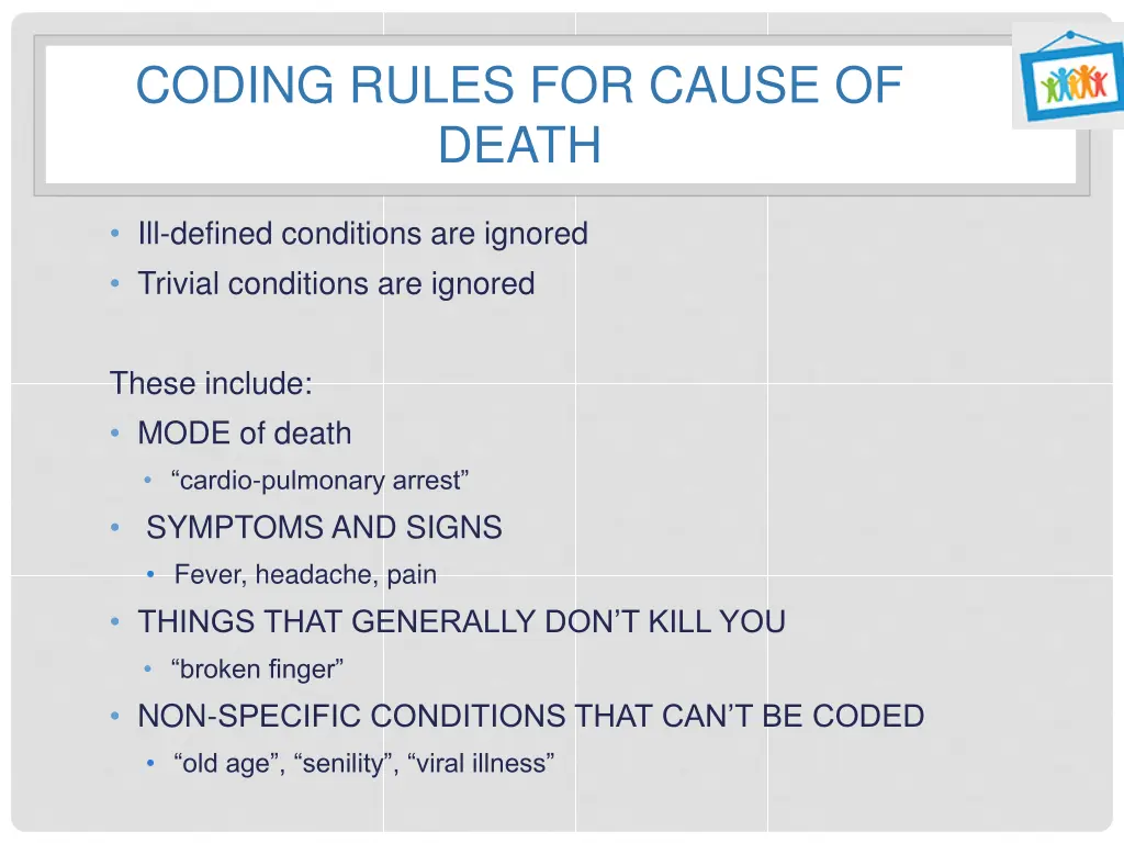 coding rules for cause of death 2