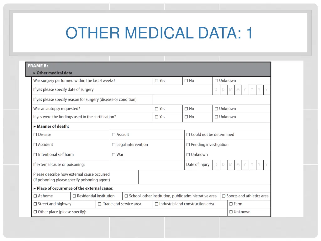 other medical data 1