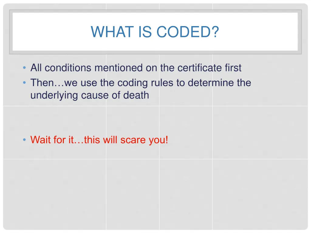 what is coded