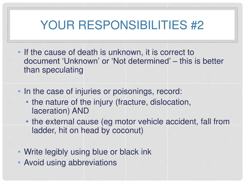 your responsibilities 2