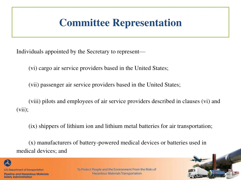 committee representation