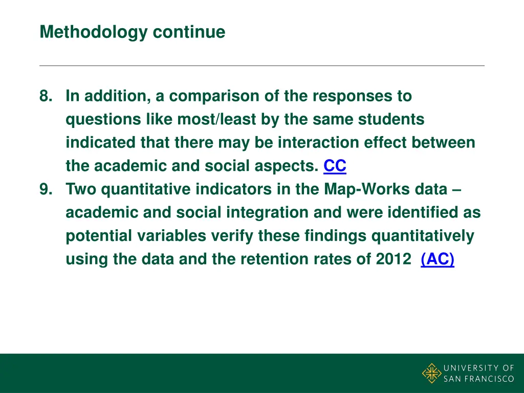 methodology continue