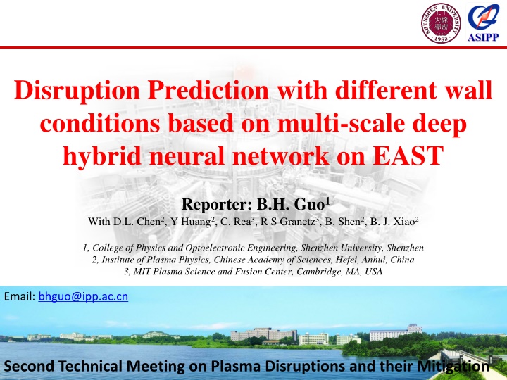 disruption prediction with different wall