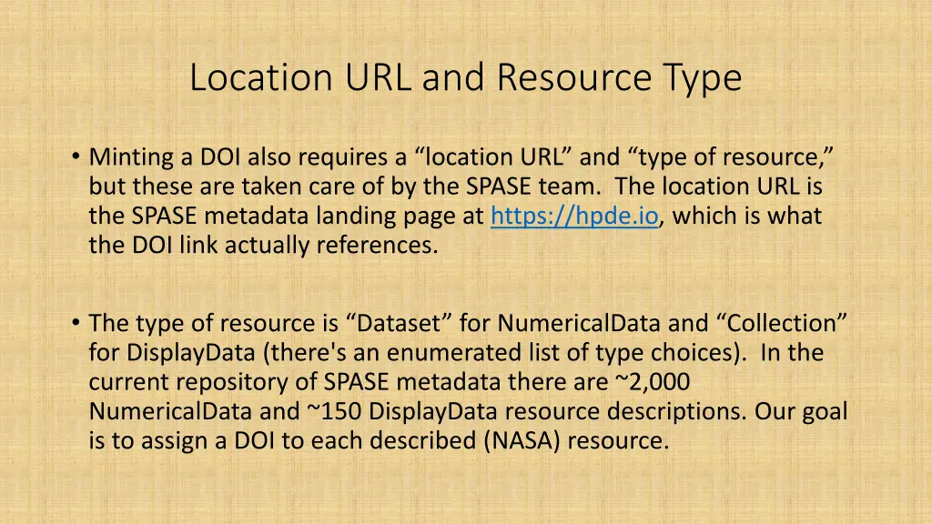 location url and resource type