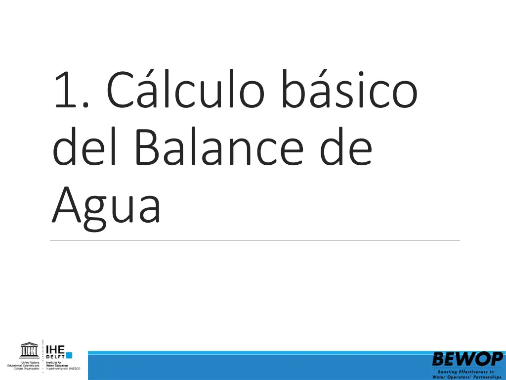 1 c lculo b sico del balance de agua