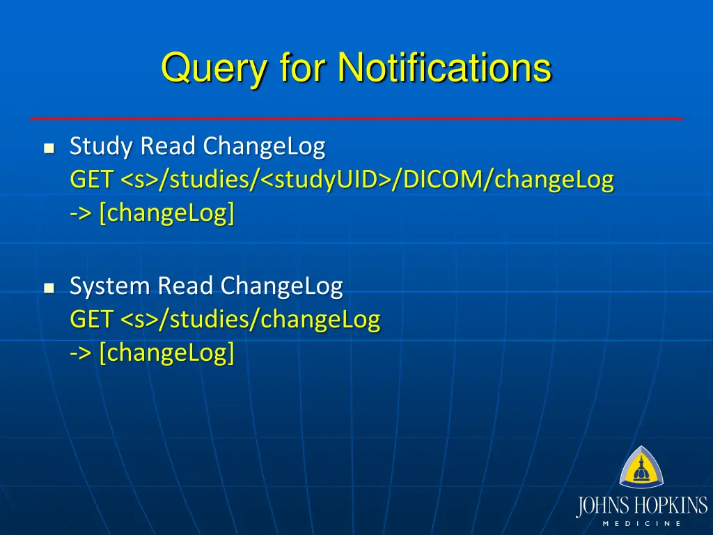 query for notifications