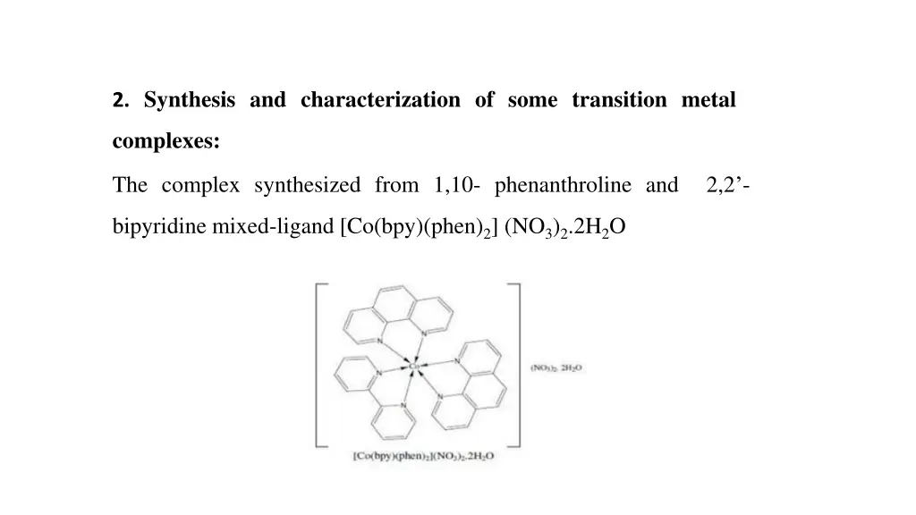 2 synthesis and characterization of some