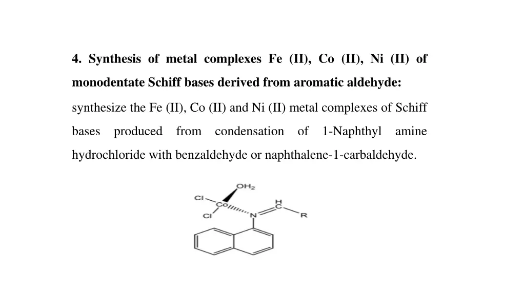 4 synthesis of metal complexes