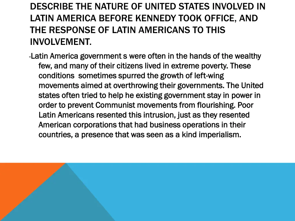 describe the nature of united states involved 1