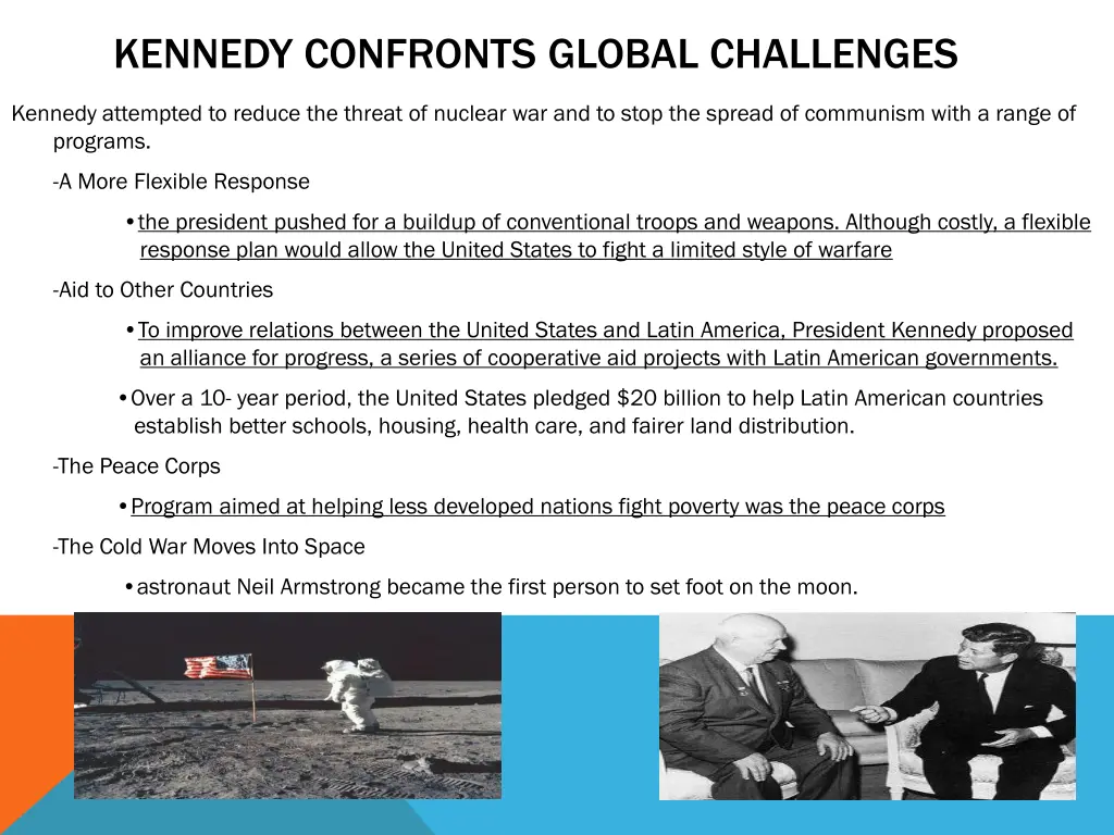 kennedy confronts global challenges