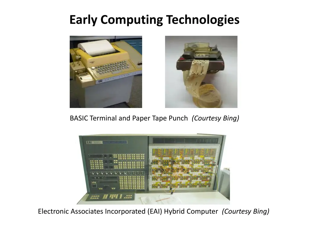 early computing technologies 1