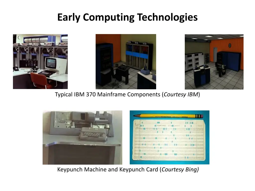 early computing technologies
