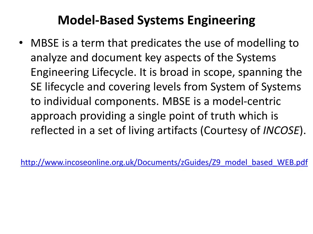 model based systems engineering