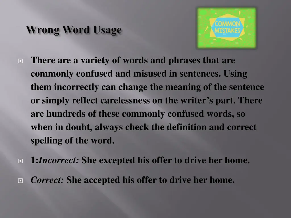 there are a variety of words and phrases that