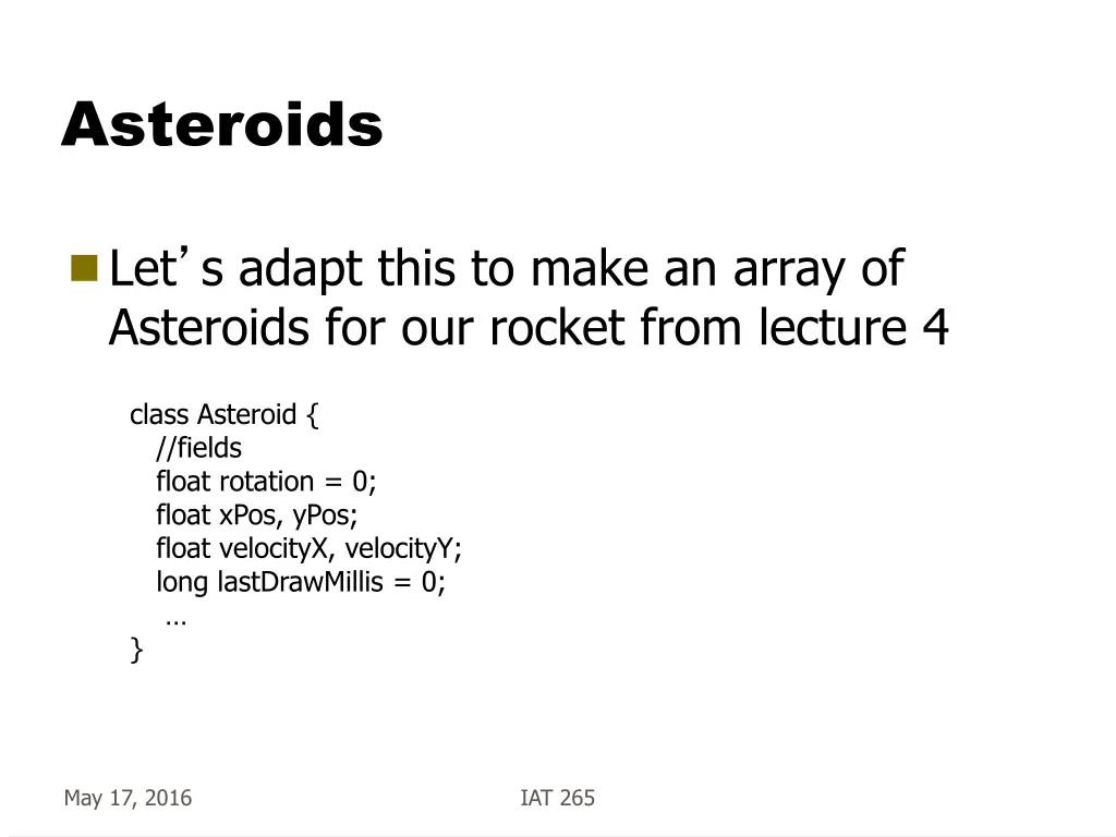 asteroids