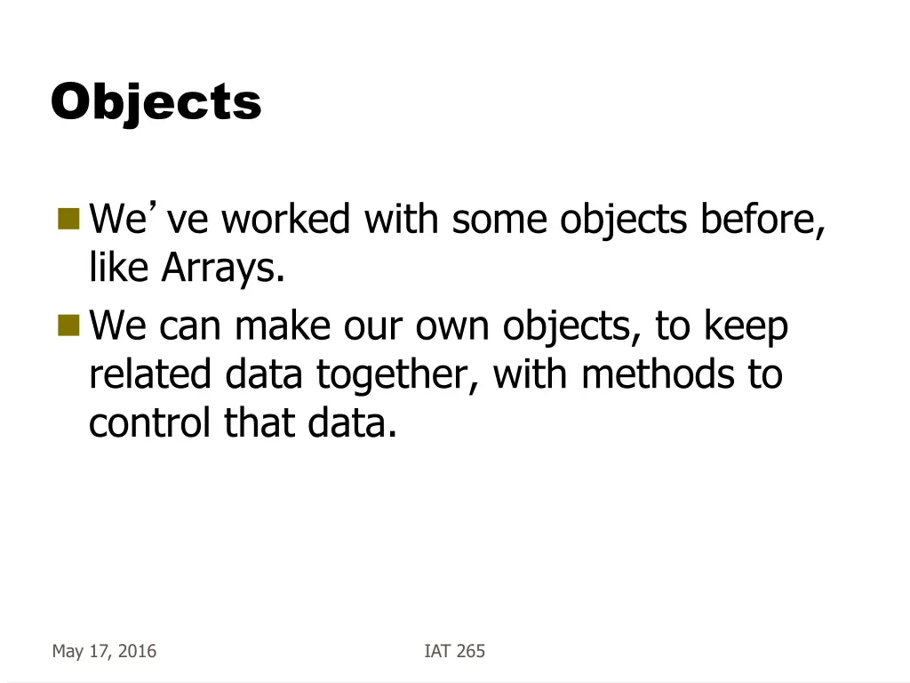 objects