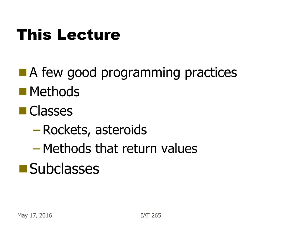 this lecture