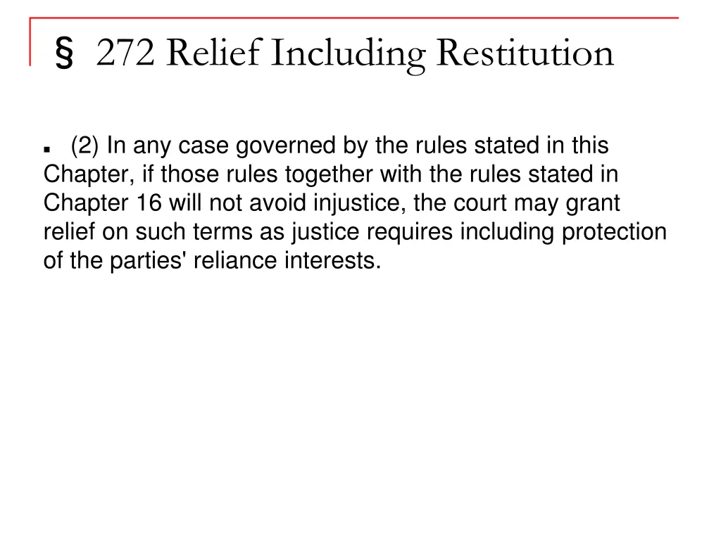 272 relief including restitution