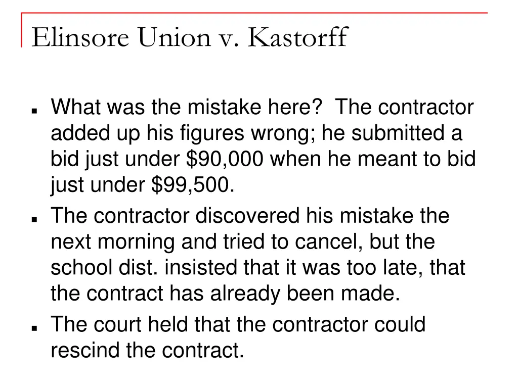 elinsore union v kastorff