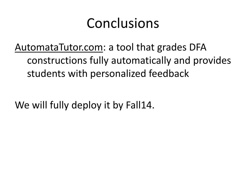 conclusions
