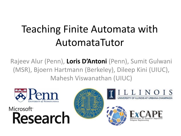 teaching finite automata with automatatutor