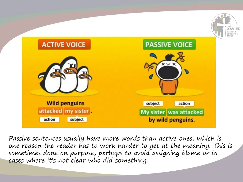 passive sentences usually have more words than