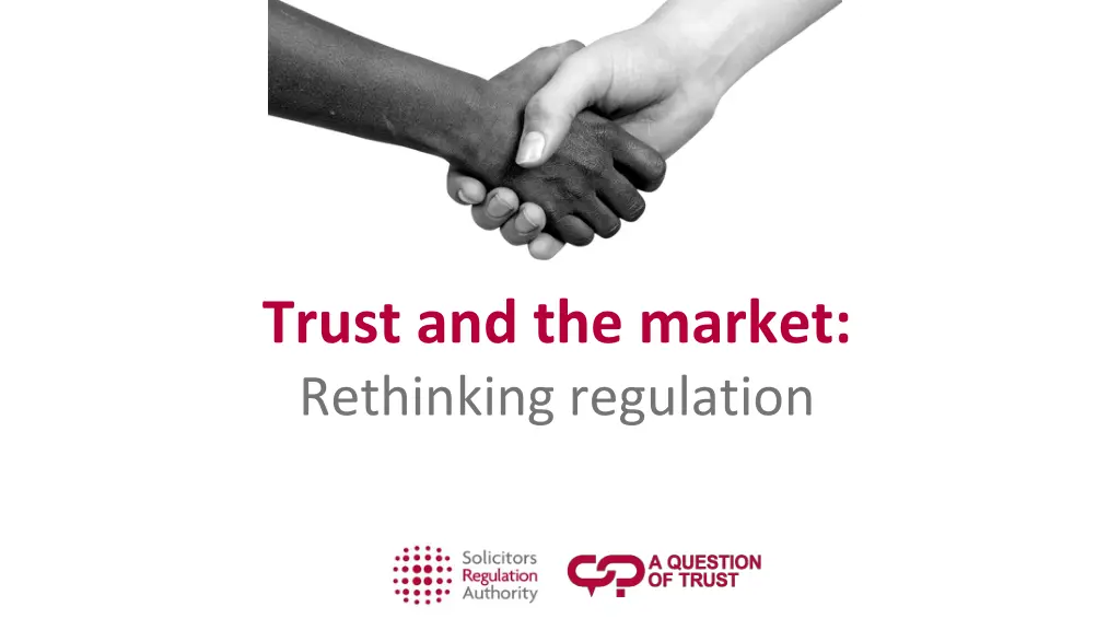 trust and the market rethinking regulation 1