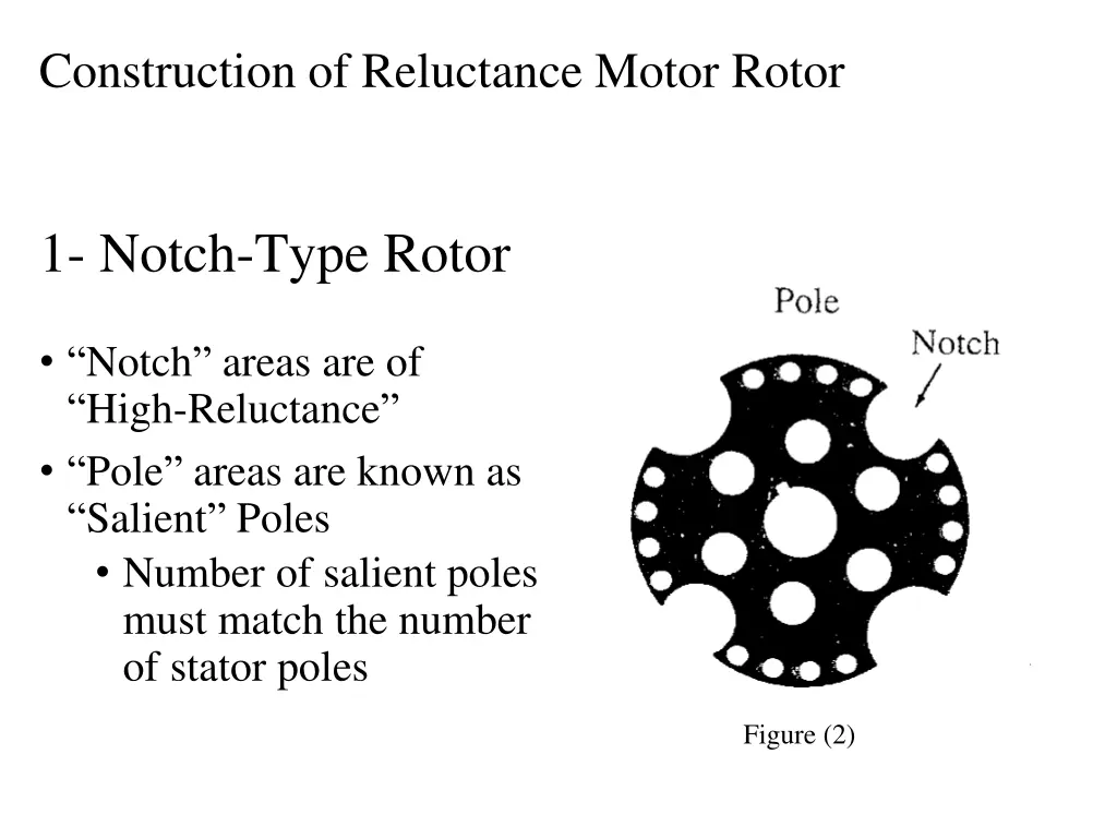 construction of reluctance motor rotor