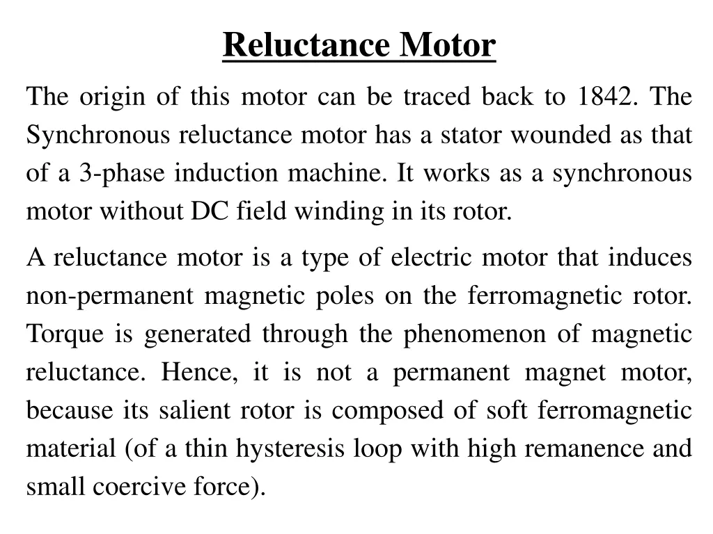 reluctance motor 1