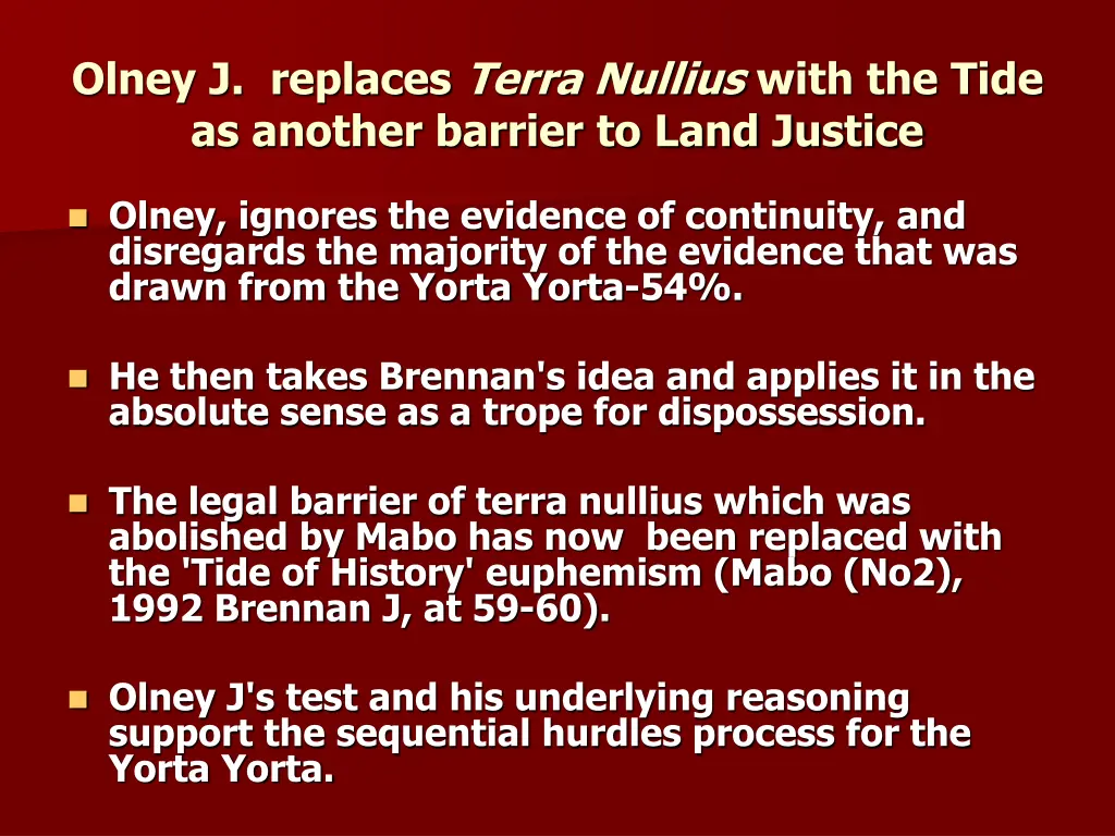 olney j replaces terra nullius with the tide