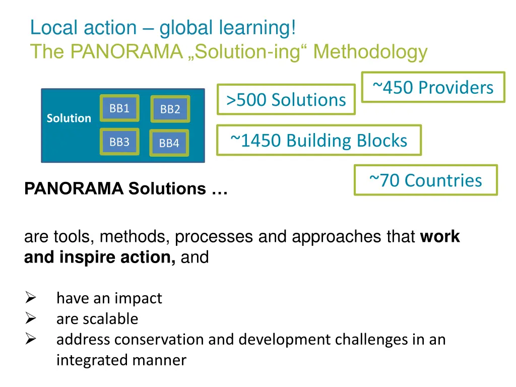 local action global learning the panorama