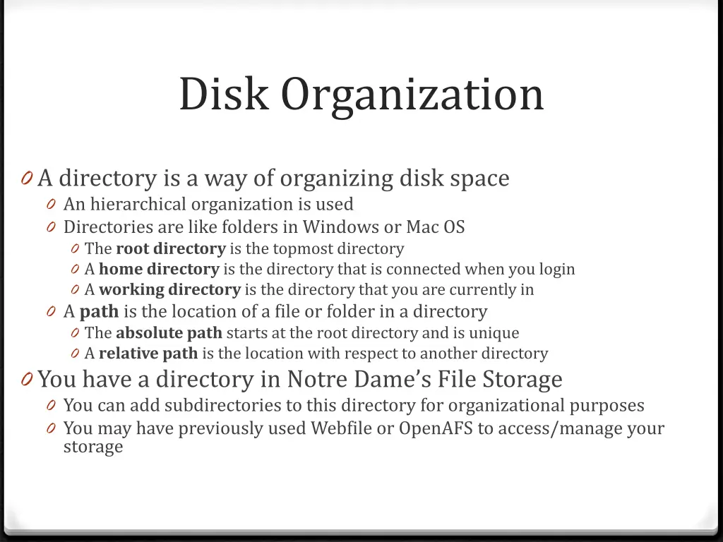 disk organization 1