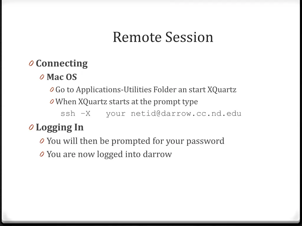 remote session
