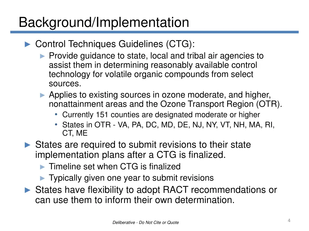 background implementation