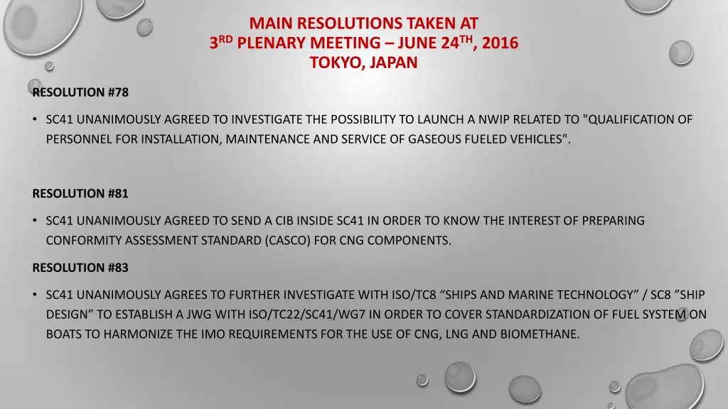 main resolutions taken at 3 rd plenary meeting 1