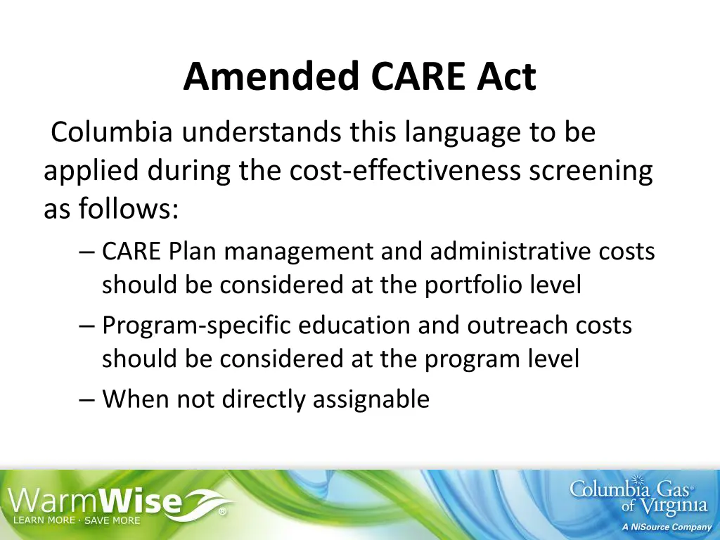 amended care act 1