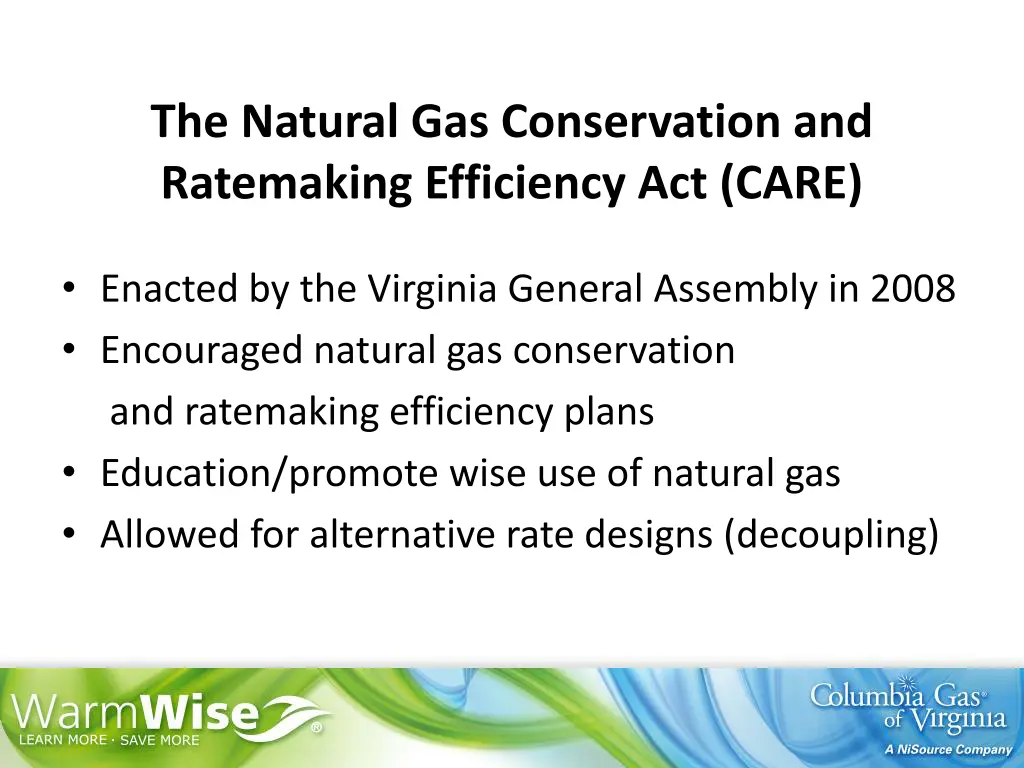 the natural gas conservation and ratemaking