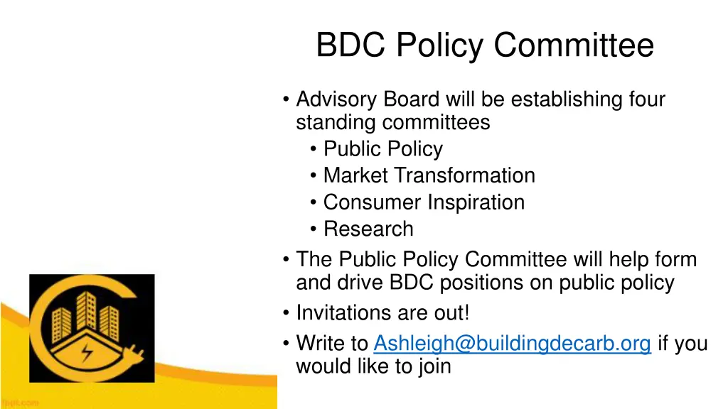 bdc policy committee
