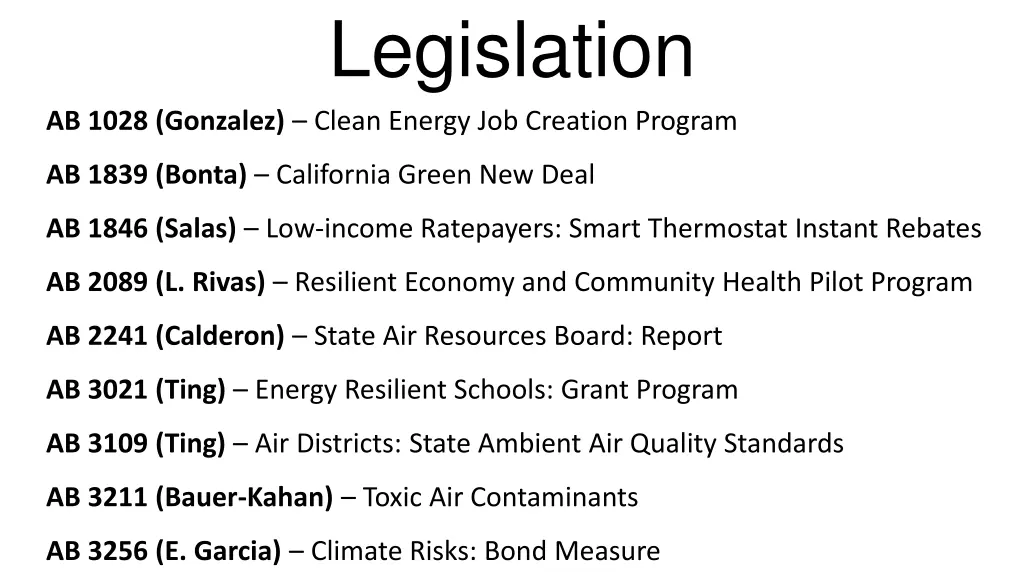 legislation