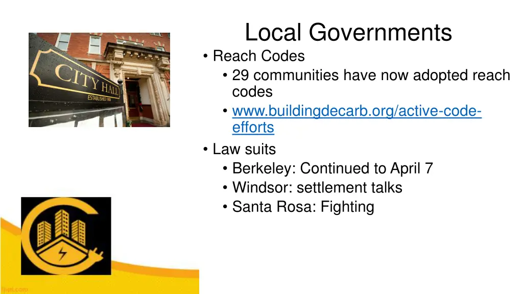 local governments reach codes 29 communities have
